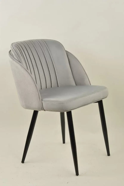 Трапезен стол Бетина /кадифе сив цвят