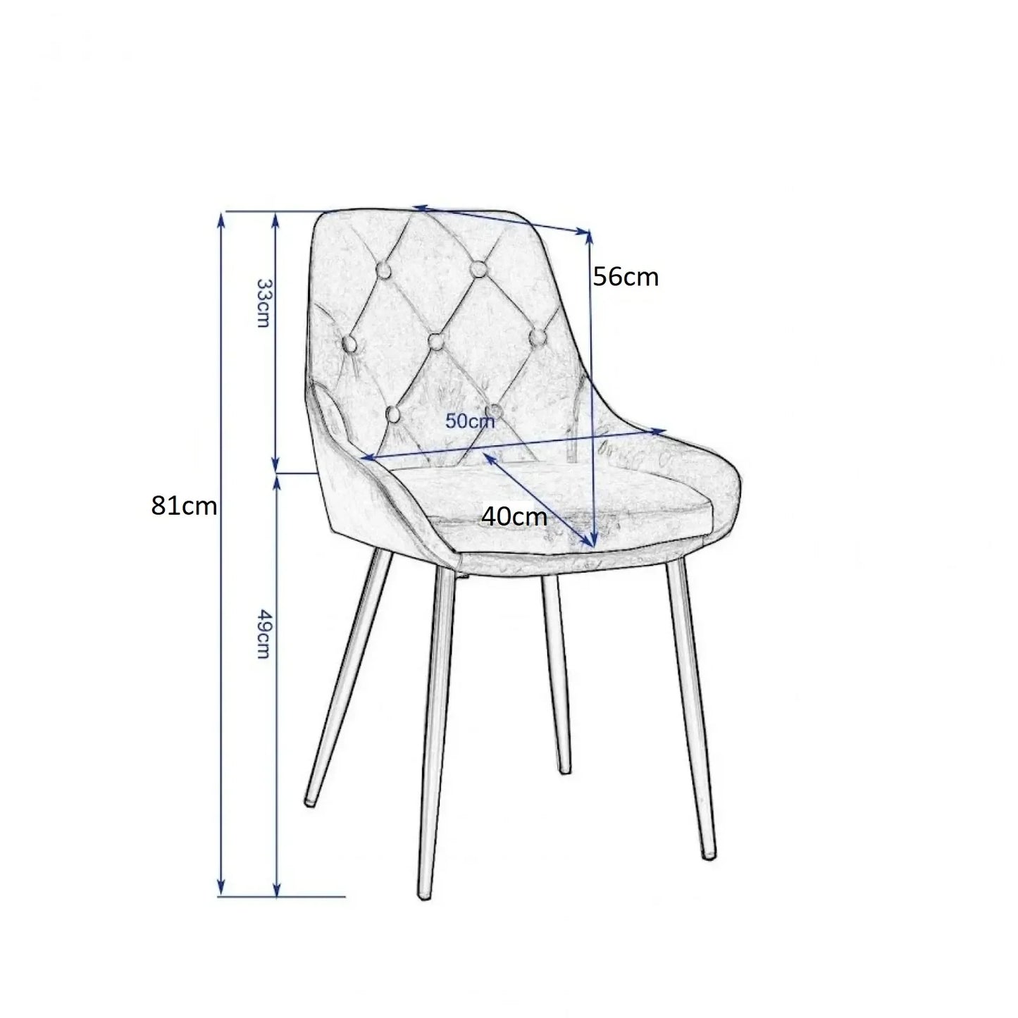 Трапезен стол Никита-керемида цвят кадифе Последни 6 броя