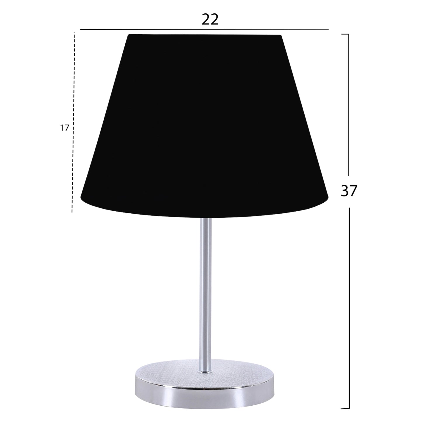 NASTOLNA LAMBA BLACK SILVER