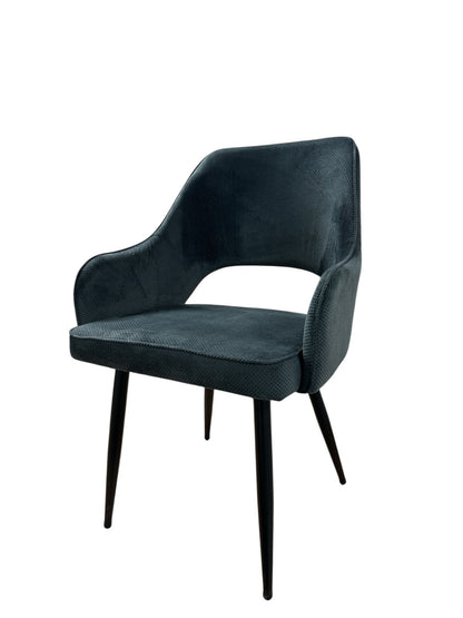 Трапезен стол Каво тъмно сива дамаска