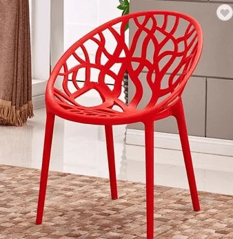 Градинарски стол Џина-полипропилен, червен