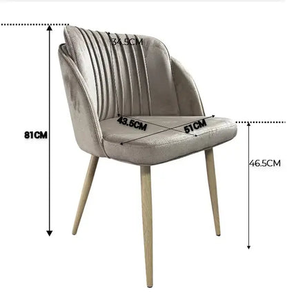 Трапезен стол Бетина /кадифе сив цвят
