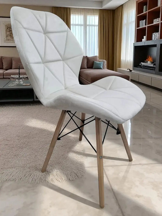 Трапезен стол Мелина кадифе шампанско