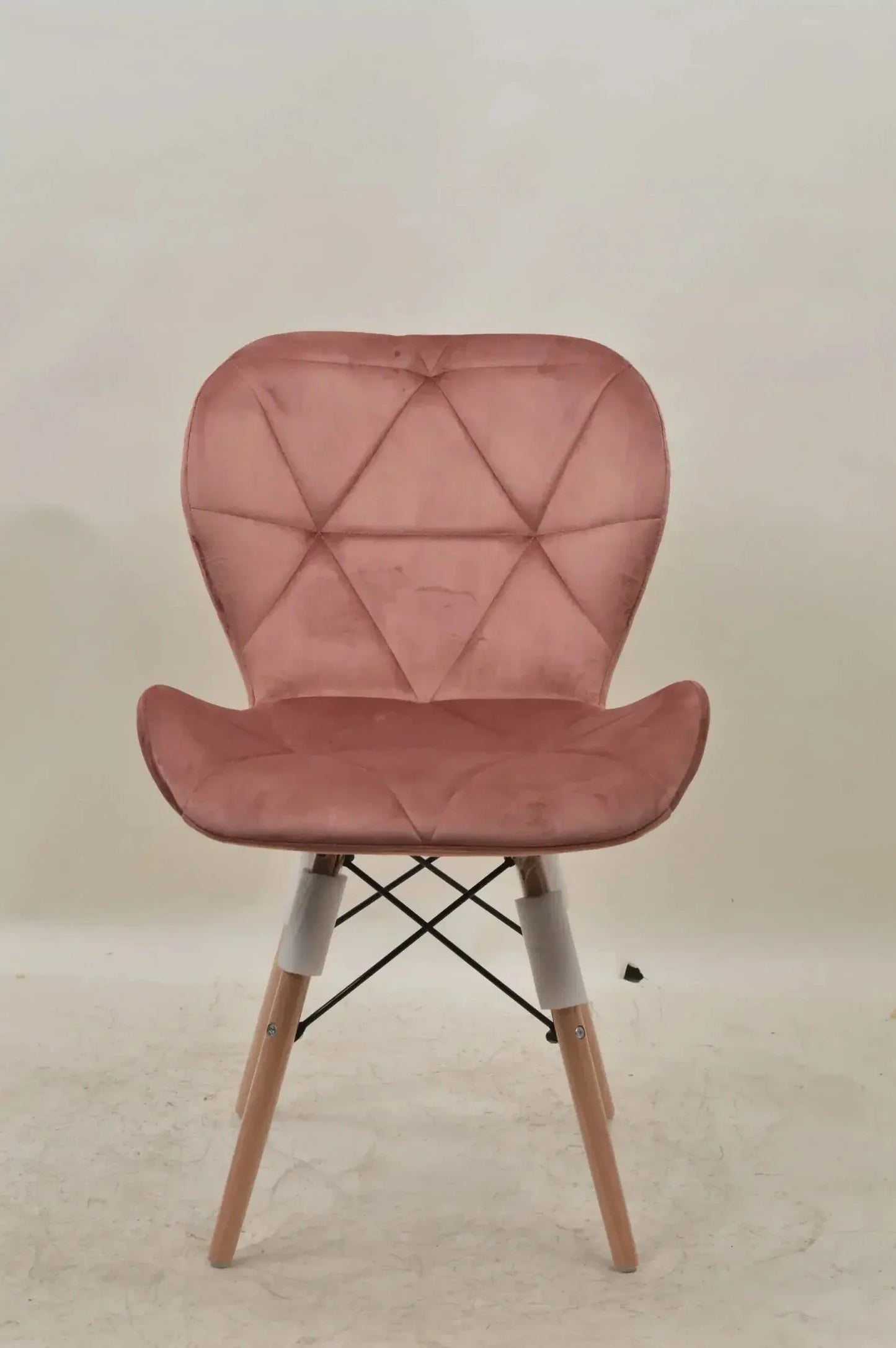 Трапезен стол Мелина Розово кадифе