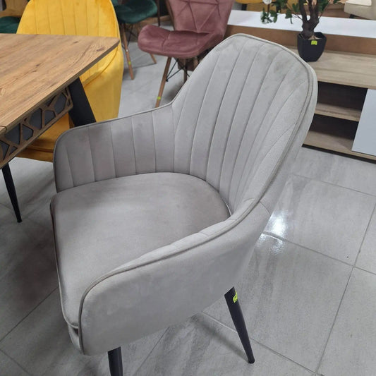 Трапезен стол ВМ313 -бежово кадифе Последен 1 брой