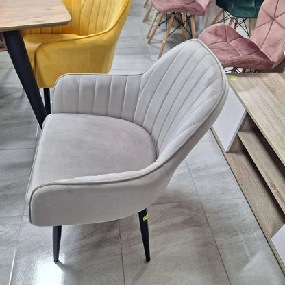 Трапезен стол ВМ313 -бежово кадифе Последен 1 брой